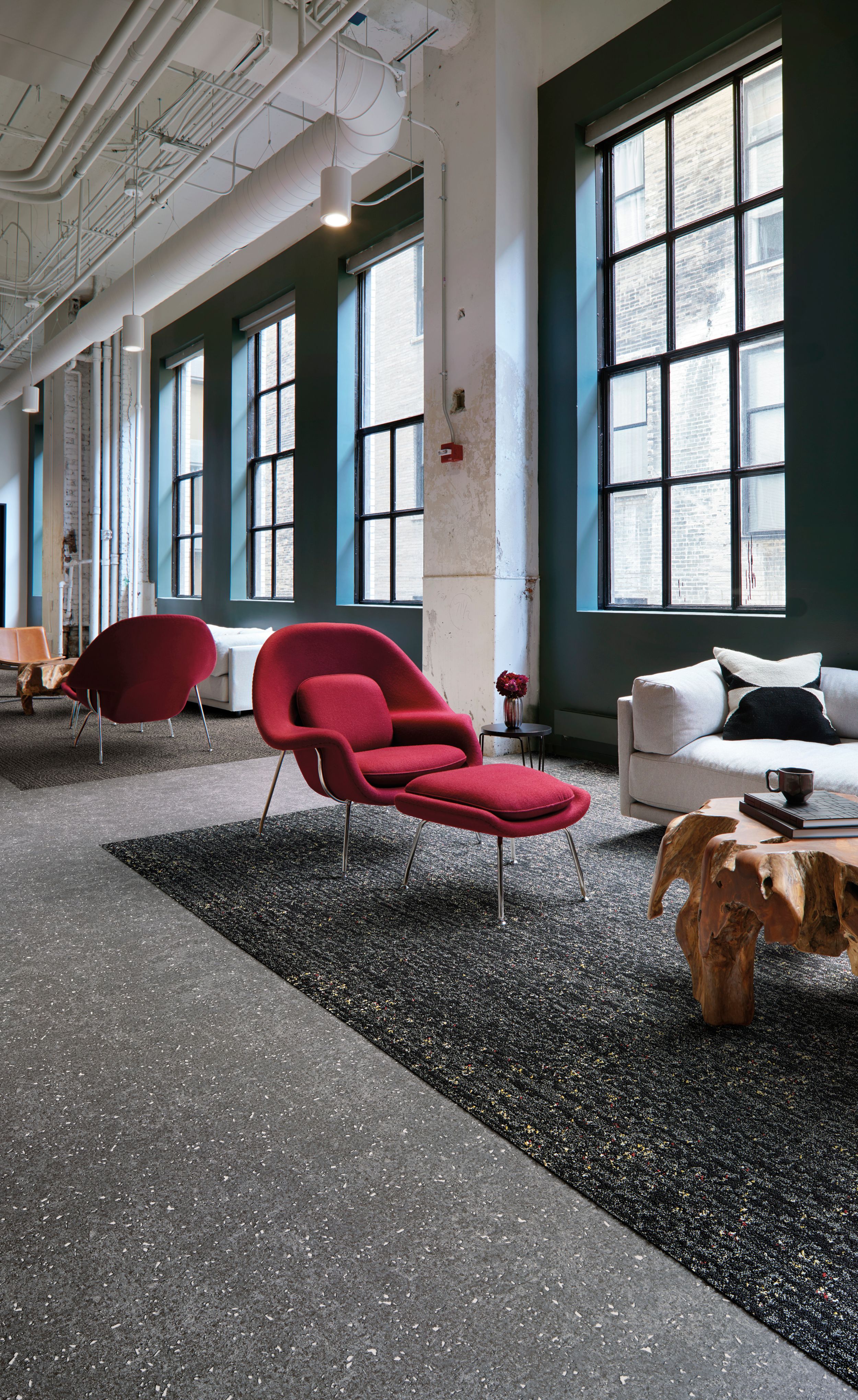 Interface Step Aside, Step This Way, and Walk the Aisle carpet tile in seating area with red chair imagen número 5